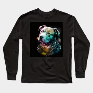Pitbull Puppy doggy dog Sci-fi Long Sleeve T-Shirt